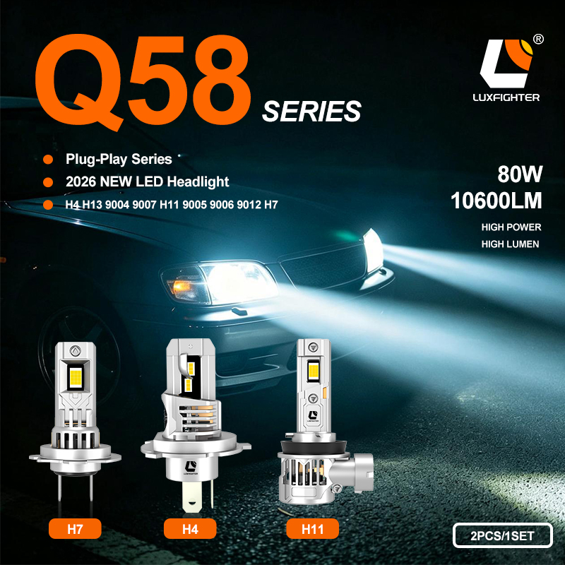 Seoladh an tsraith nua uile-nua LUXFIGHTER 2026 Q58 de cheannsoilse feithicleach LED plug-in go hoifigiúil